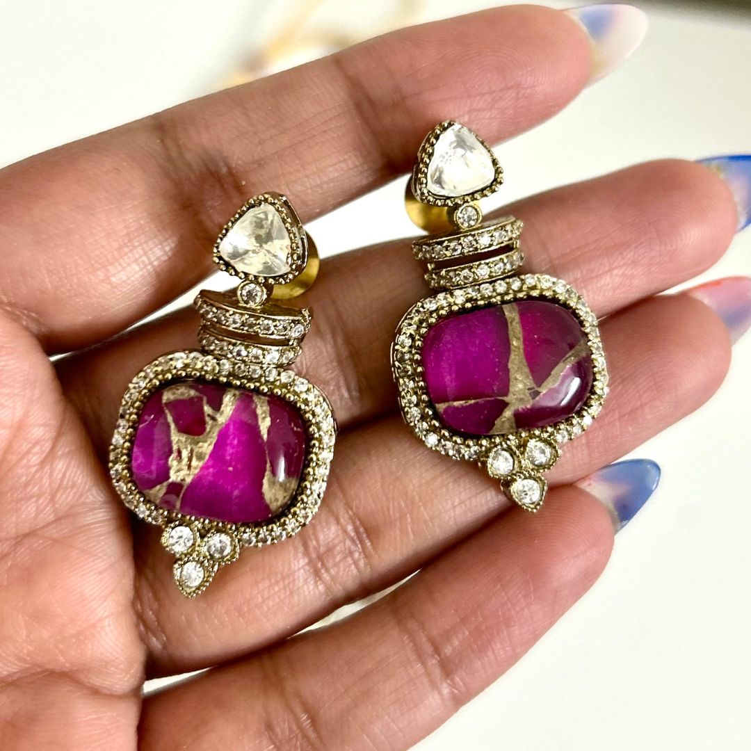 Doublet Satrangi Necklace set
