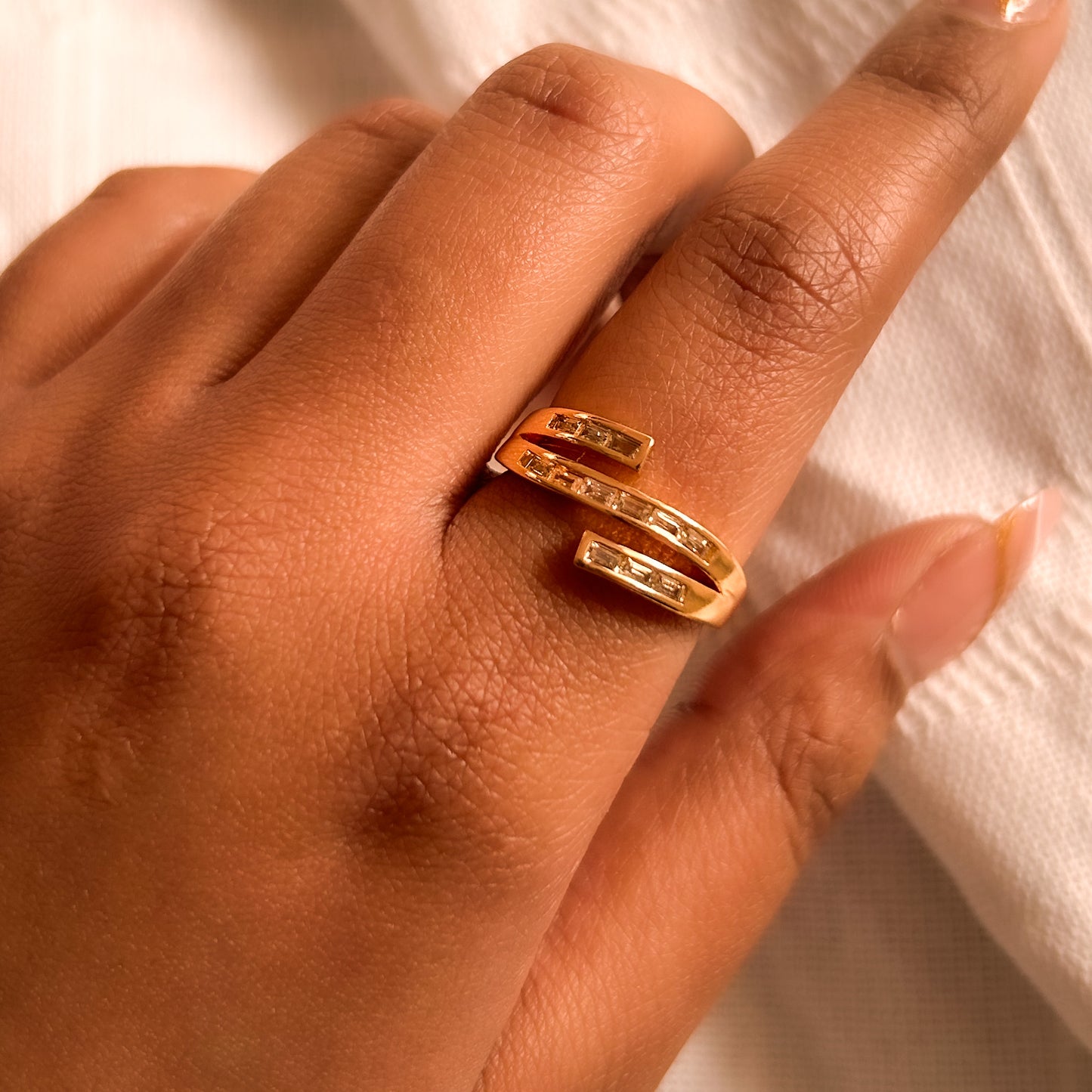 Multistone Blush Ring