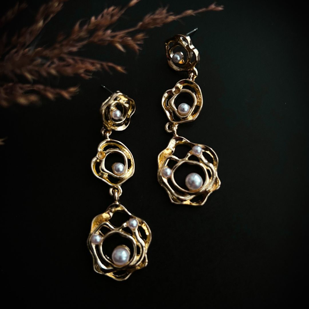 Rose of Pearls Earrings