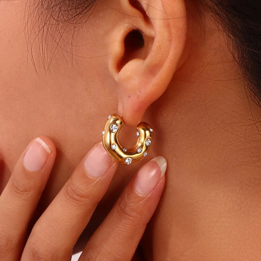 Studded Hoop Earrings