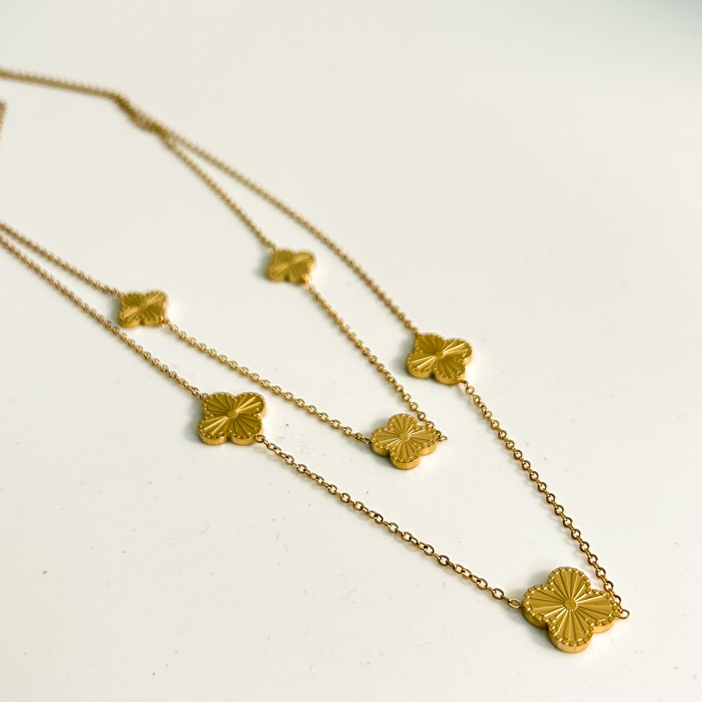 Gold Cleave Layered Necklace