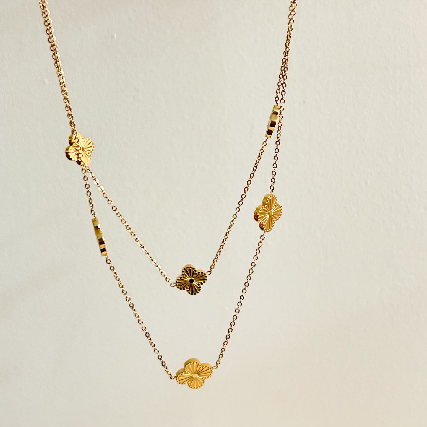 Gold Cleave Layered Necklace