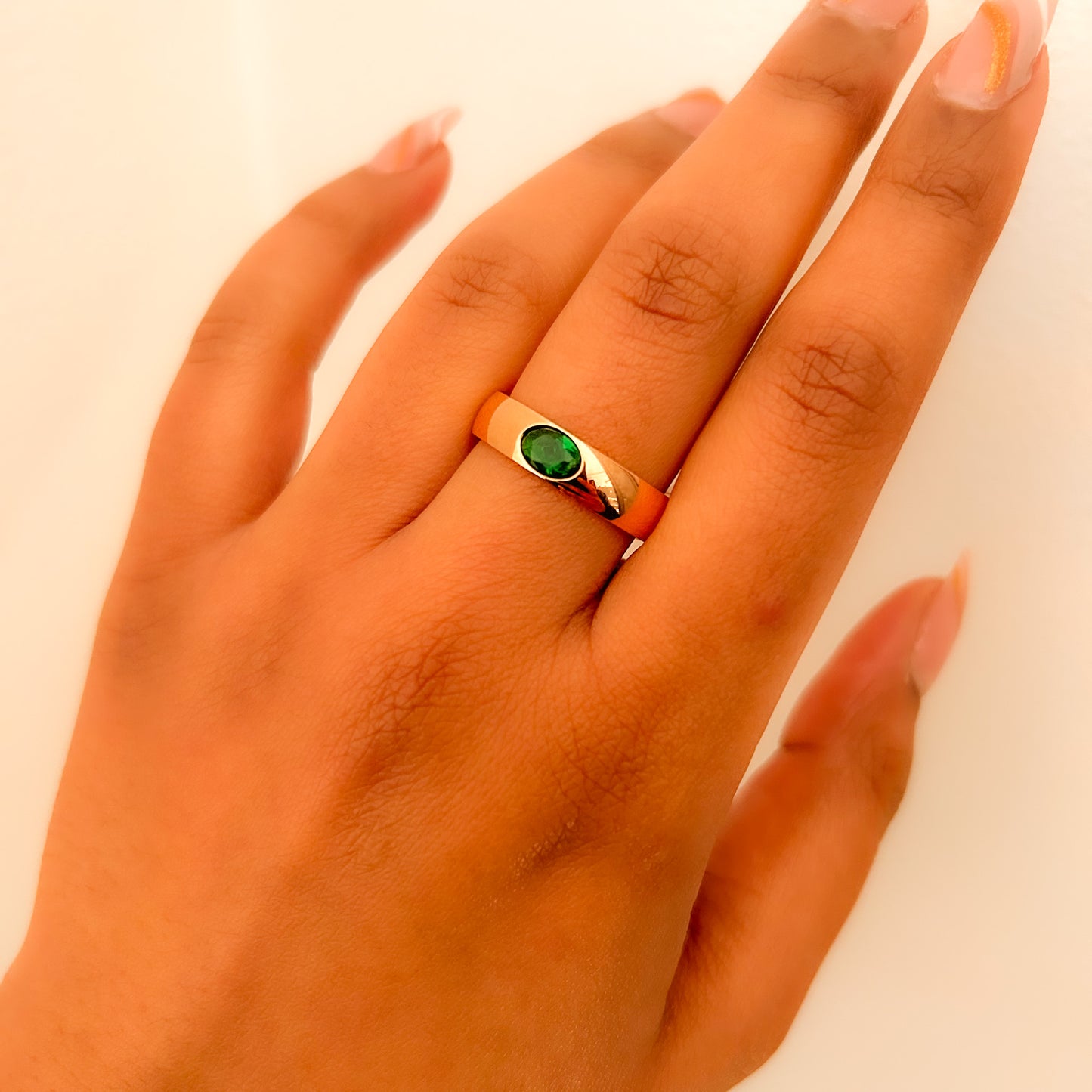 Green Eye Band Ring