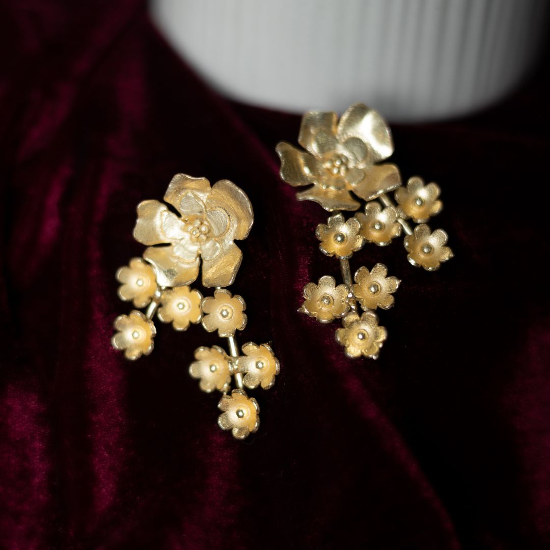 Blossom Earrings Brass with 18k Gold Plating